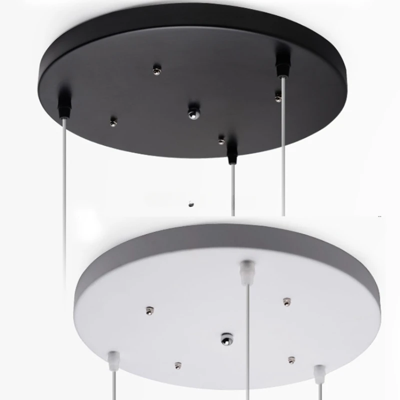 

Ceiling Mounted Base Canopy Plate DIY Round ，Rectangle， Multi Heads ，Chandeliers Pendant Light Black White Accessories