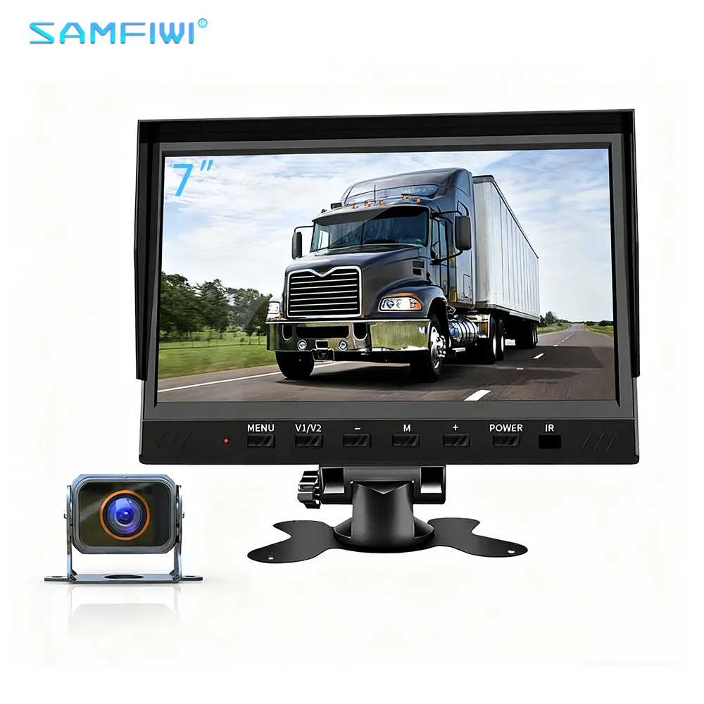 

7 Inch IPS Screen Car Rear View Monitor Backup Camera Monitor System AHD 1080P Backup Camera System for Truck Bus RV