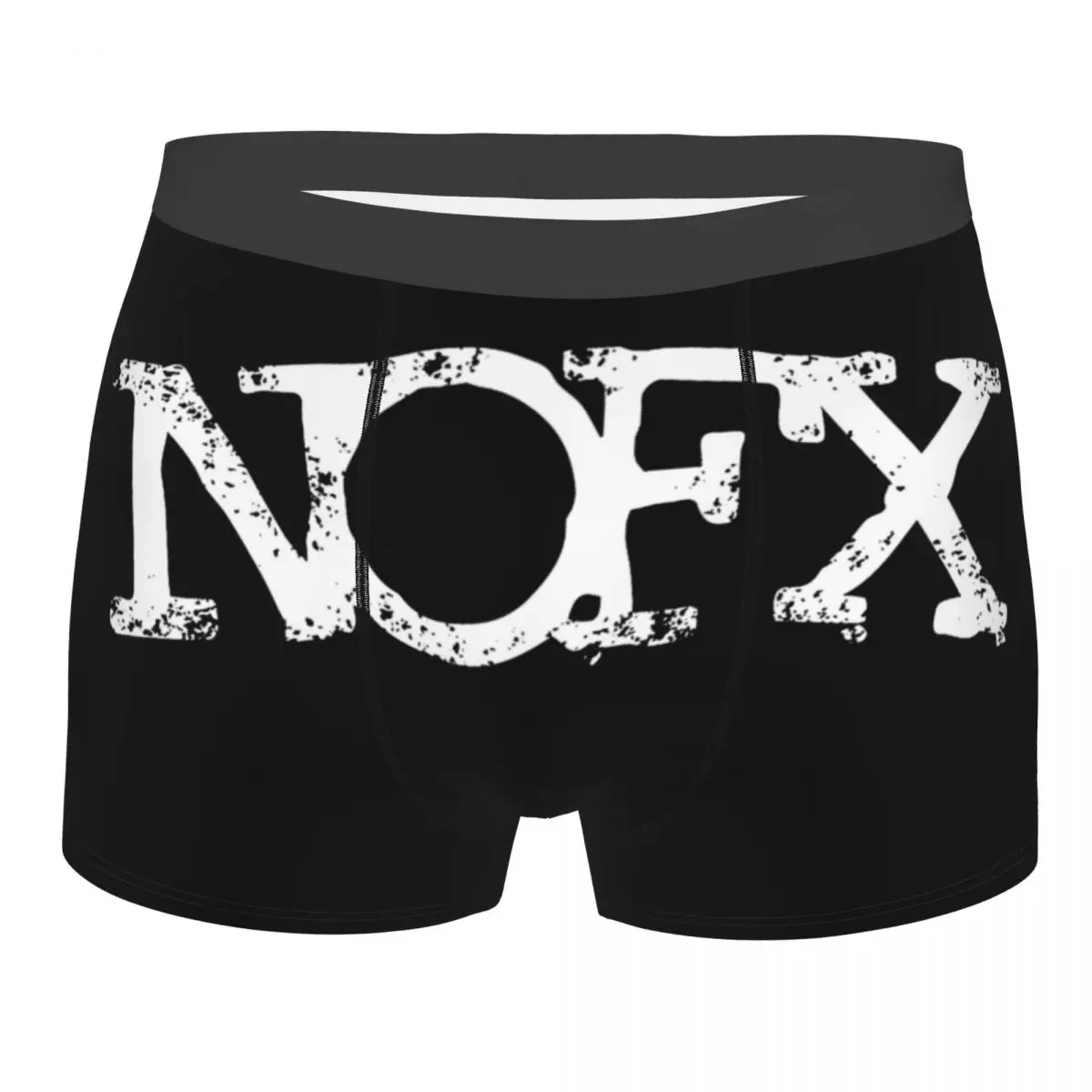 Man Nofx Punk Band Logo Underwear Heavy Metal Music Funny Boxer Briefs Shorts Panties Homme Soft Underpants