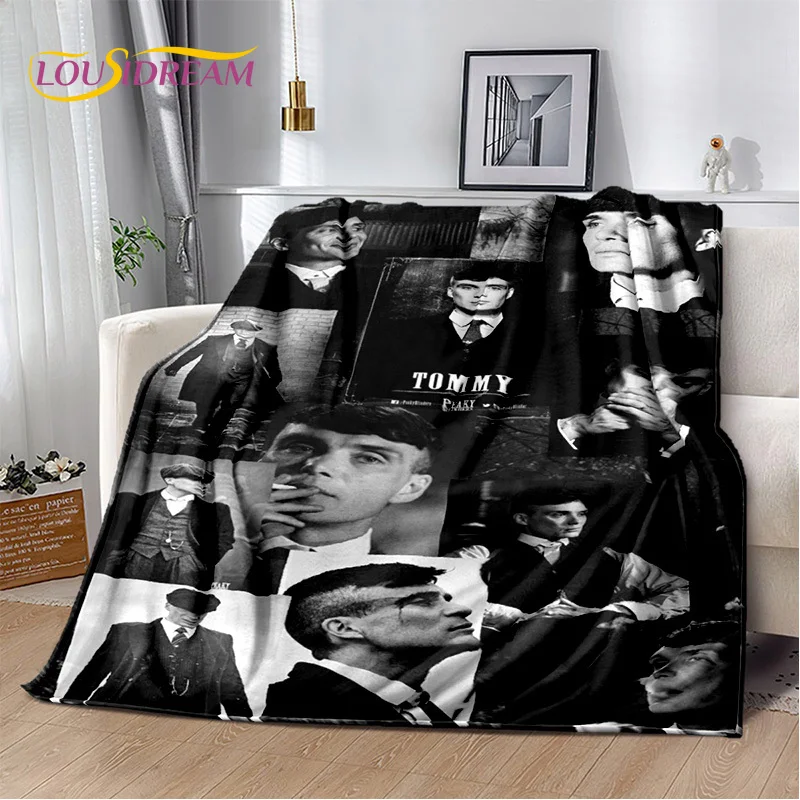 2025 New Tommy Shelby P-Peaky B-Blinders Soft Blanket,Soft Throw Blanket for Home Bedroom Bed Sofa Picnic Travel Cover Gift