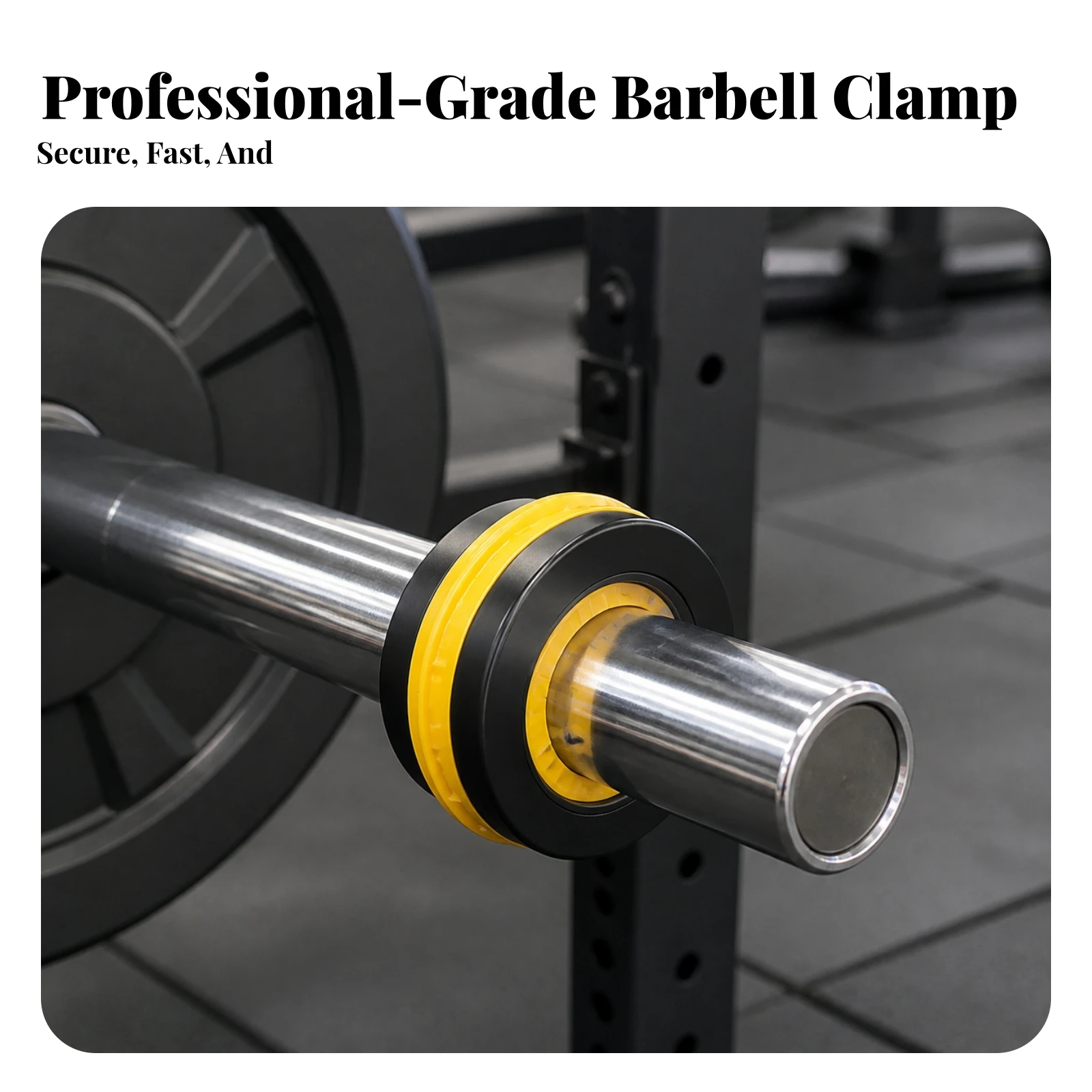 Standard Barbell Clamps Spring-Loaded Quick Release Barbell Clamps Nylon Heavy Duty for Weightlifters, Strength Training