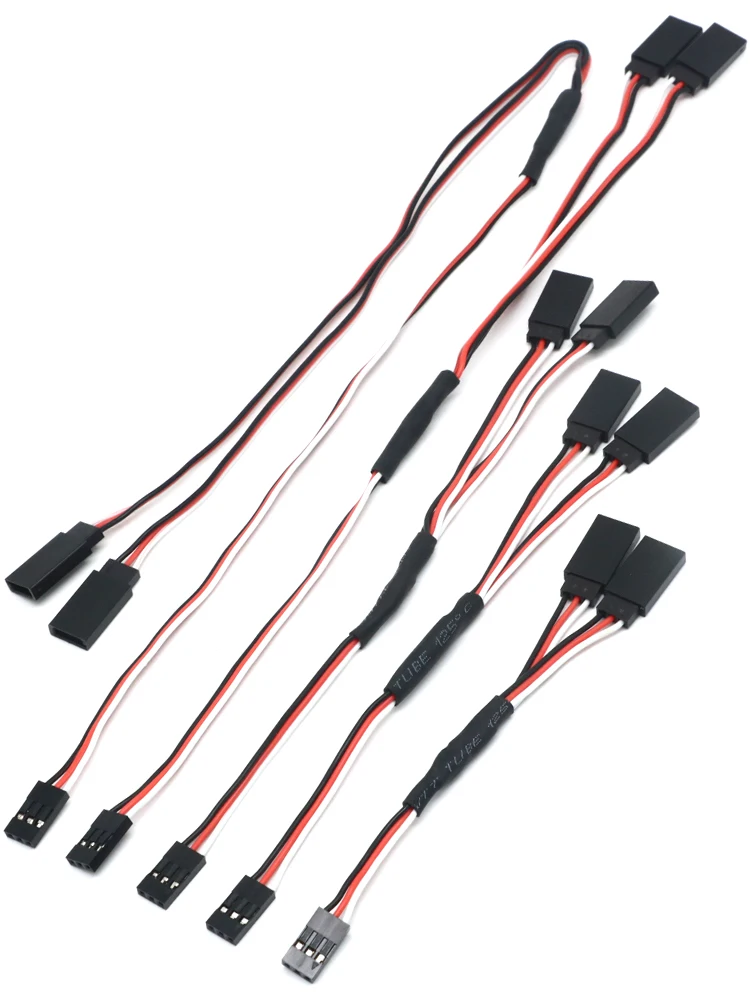 50pcs/lot 500mm 300MM 100MM 150MM 200MM Y Extension Lead Wire Cable for RC Futaba JR Servo Part DIY Rc Model parts