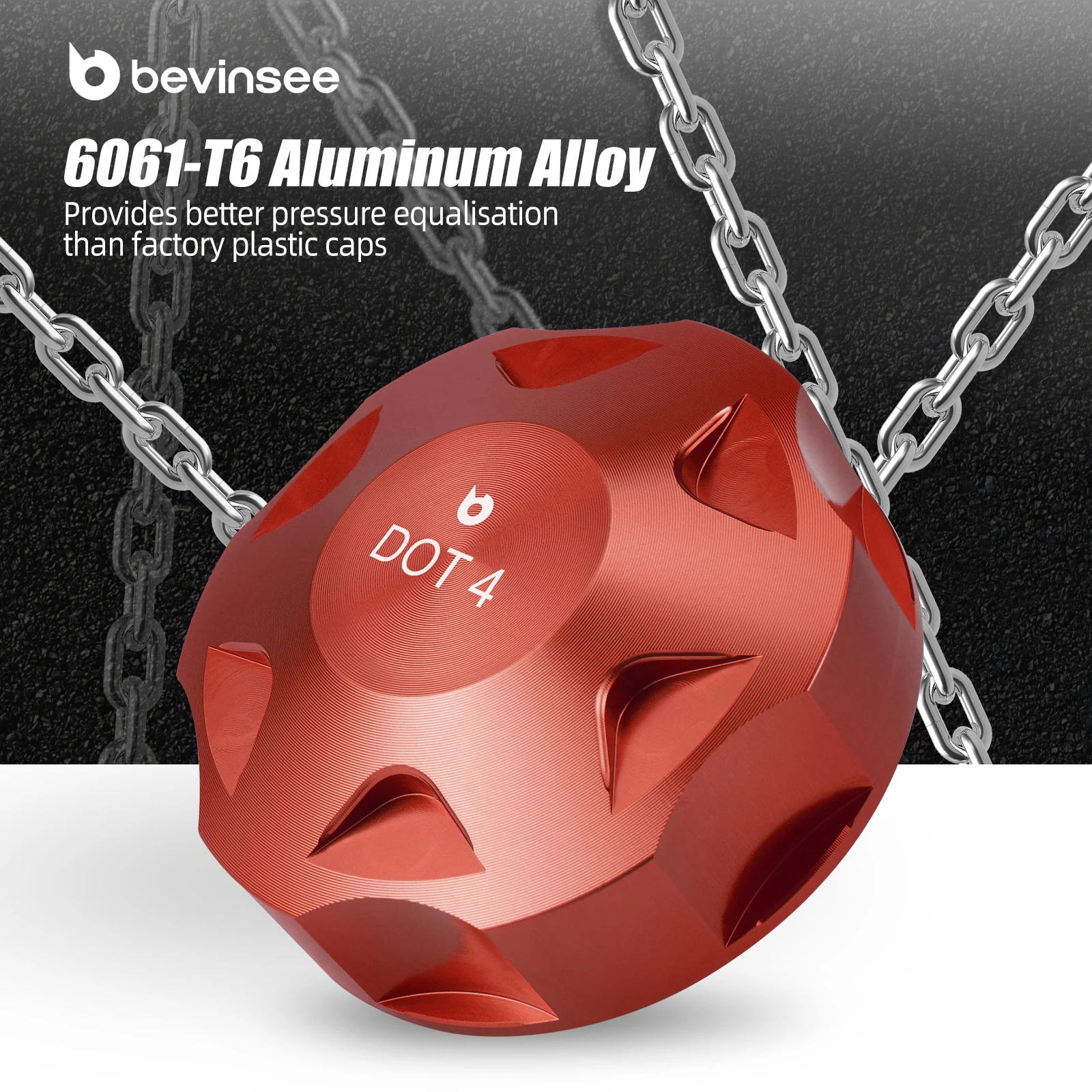 BEVINSEE Brake Fluid Reservoir Cap for VW for Golf 7 GTI for Golf MK7 MK6 MK5,for Audi A3 S3 TT Q5 A4 A5 A6,for SEAT Leon 5F view 3