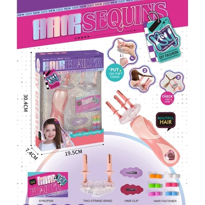 Q81Aクイック編組ツール電気ヘアブレイダーマシンヘアツイスターズスクールガールのためのツイスター