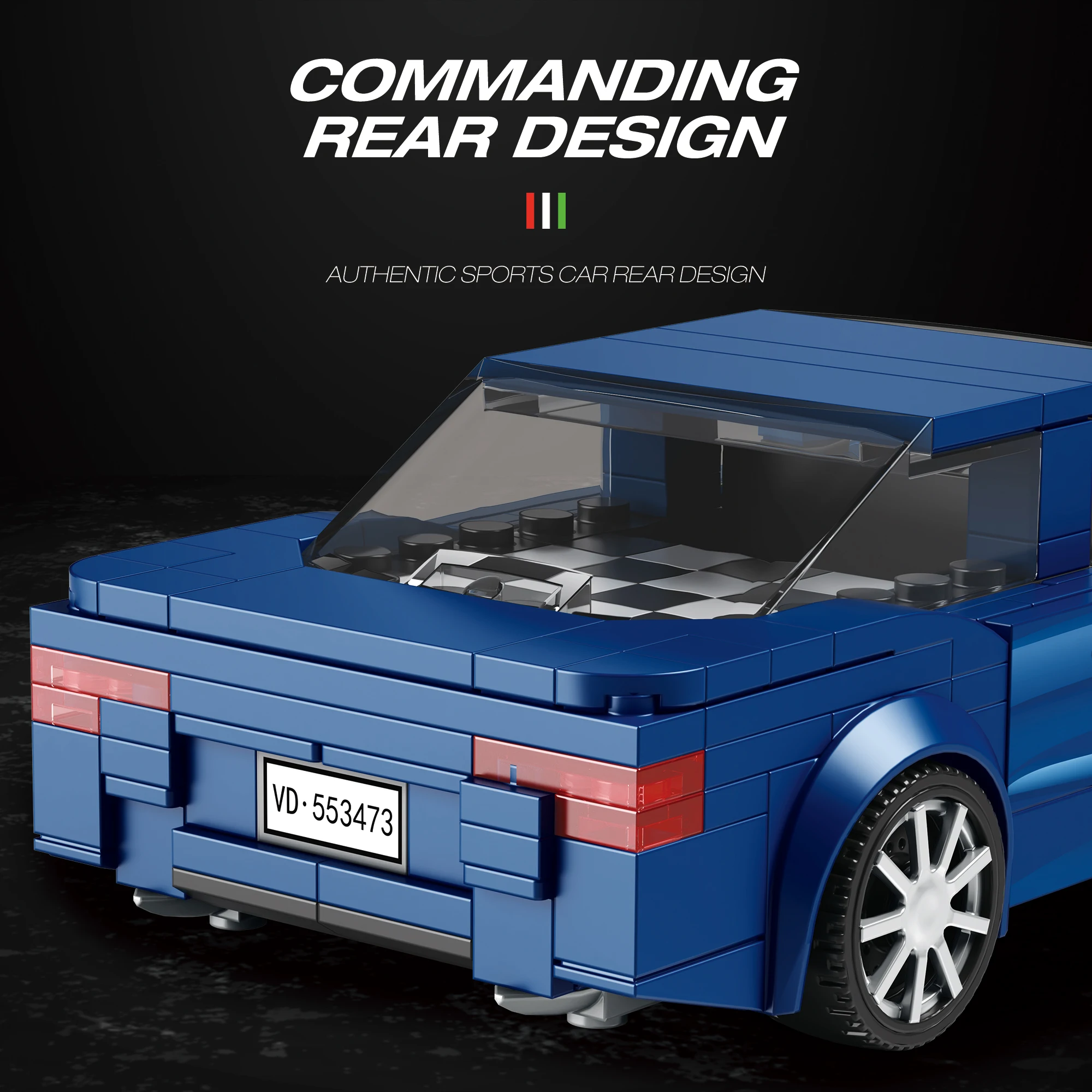 مجموعة مكعبات بناء سيارات فاخرة A6 للبالغين، مجموعة بناء نماذج لعبة سيارات السباق، هدايا إبداعية للأطفال الأولاد 6-14، 330 قطعة