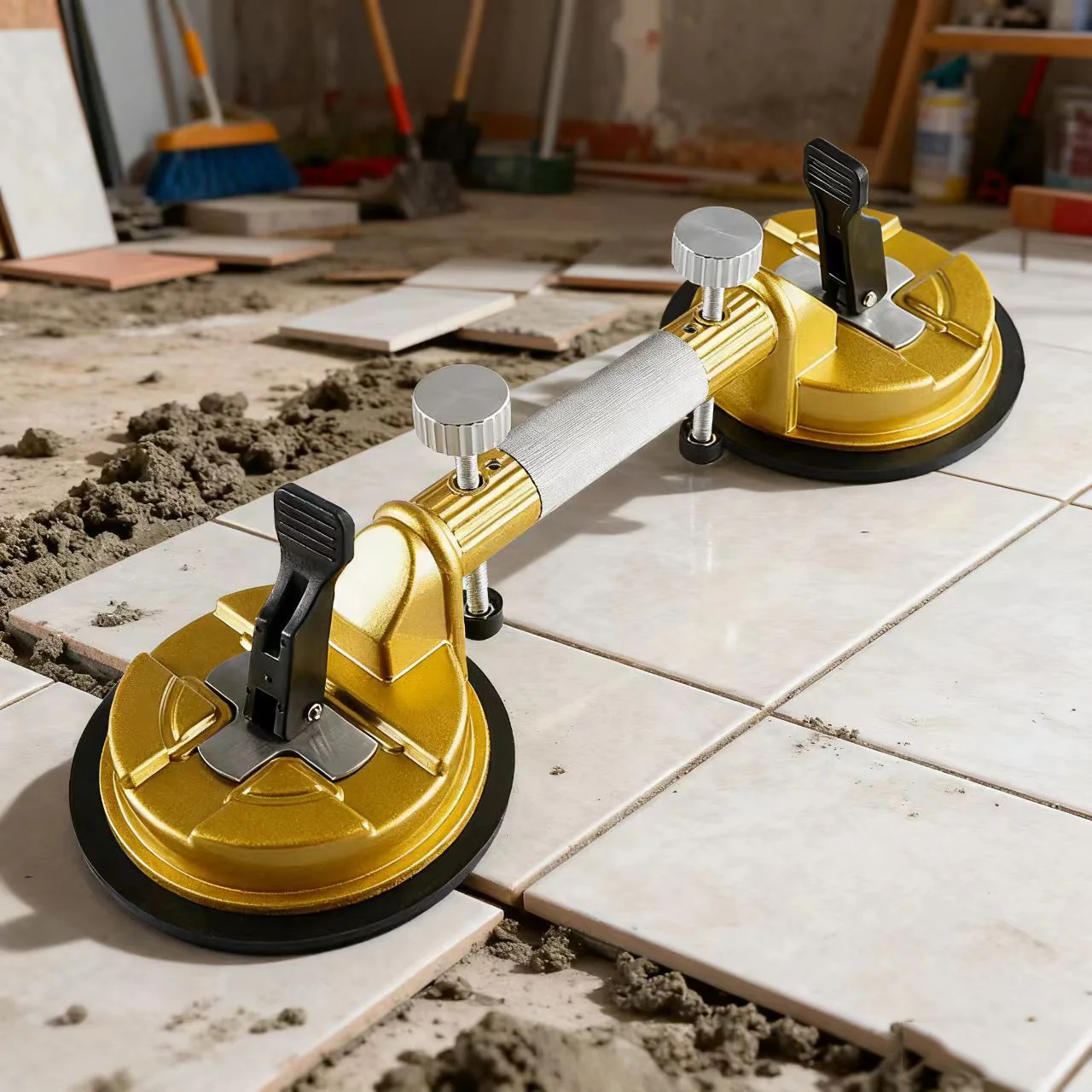Aluminum Alloy Wall Tile Leveler Suction Cup Large Plate Marble Leveling Splicer Aluminum Suction Cups Tile Suction Cup Marble