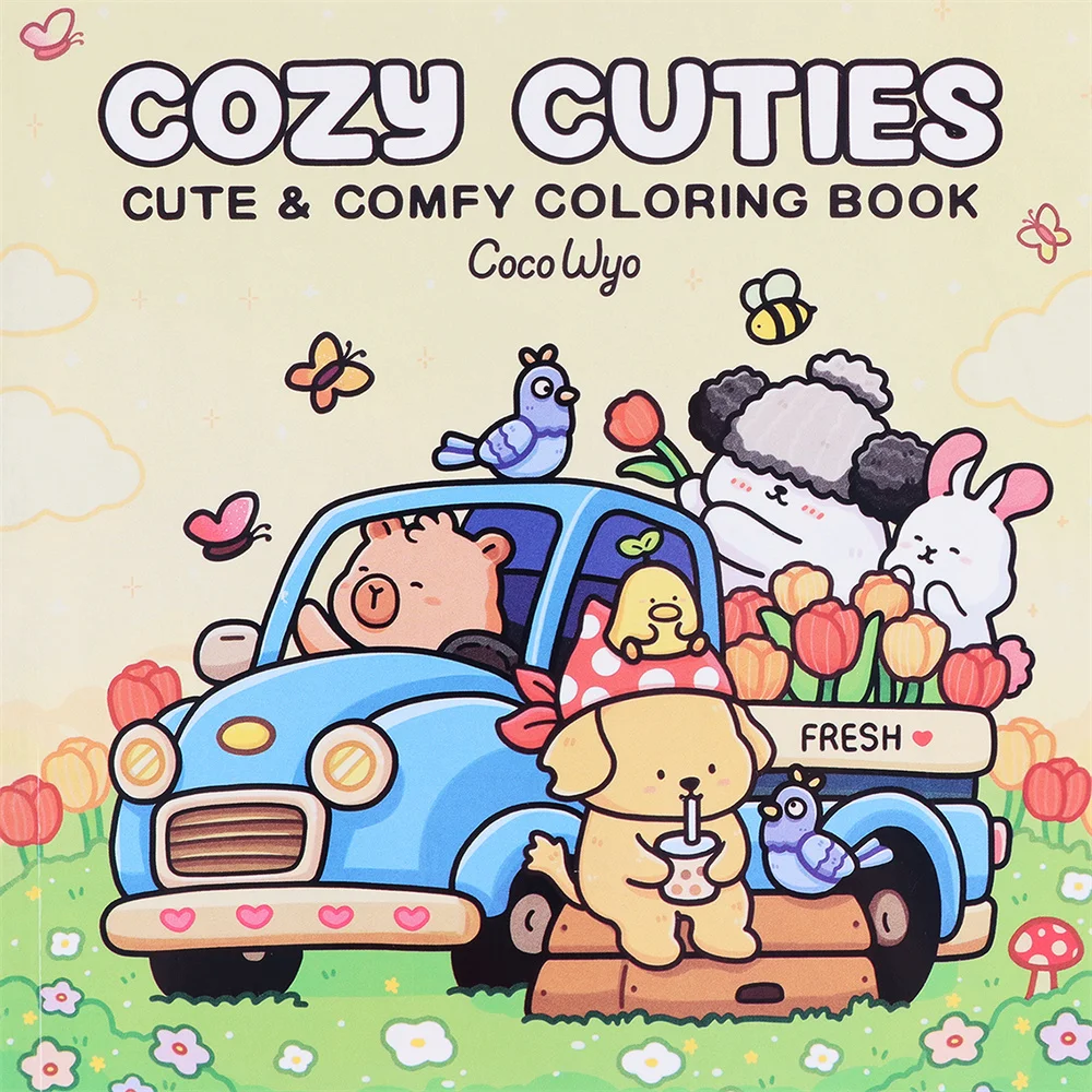 

Книжка-раскраска COZY CUTIES для взрослых и подростков с очаровательными жуткими существами в милом порядке для подарка для релаксации