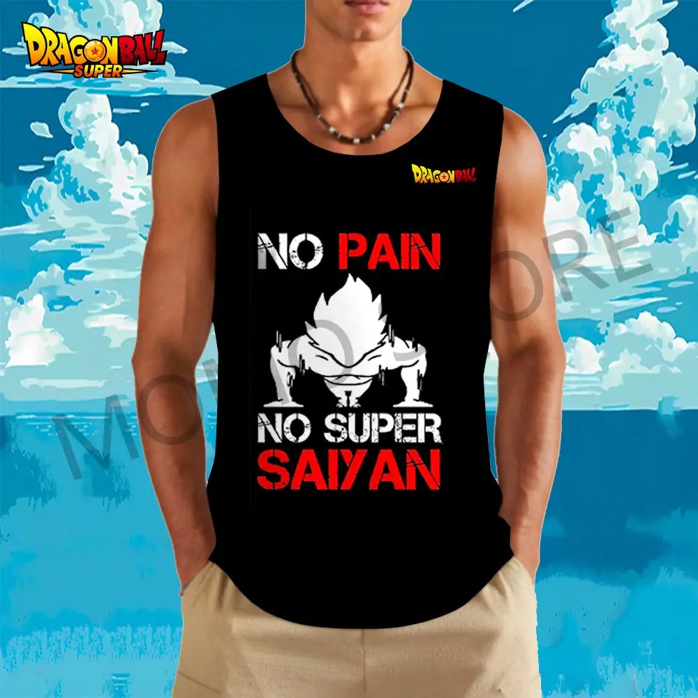 110-6XL Men's Vest GYM Dragon Ball Goku Kid's Tank Top Cool Fashion Bodybuilding O Neck Sportswear Man Summer Streetwear Anime