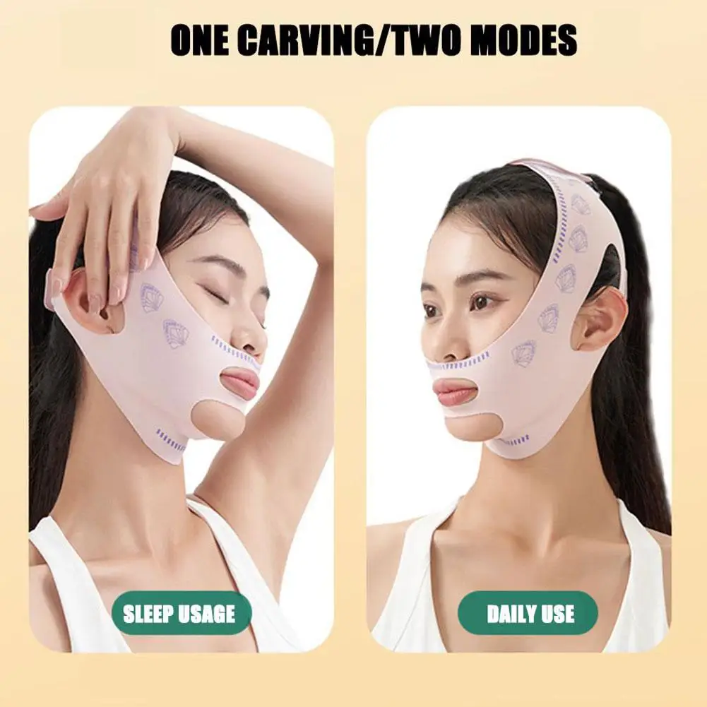 قابلة لإعادة الاستخدام الوجه التخسيس ضمادة الخامس خط الوجه المشكل النساء الذقن الخد رفع حزام تدليك الوجه حزام الوجه العناية بالبشرة ليلا ونهارا #1