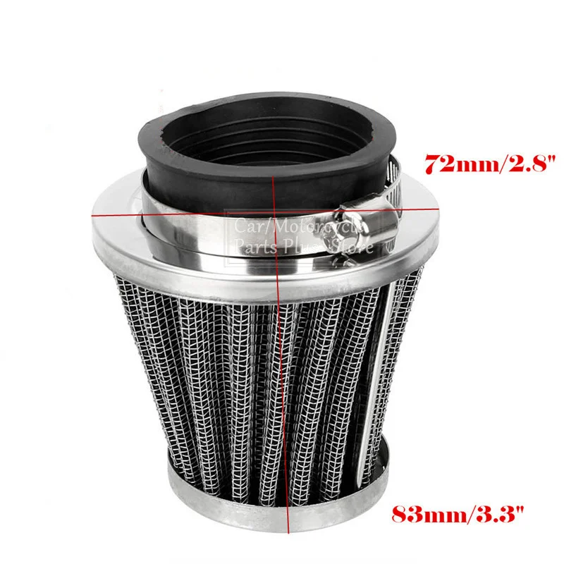 4Pcs Motorcycle Air Filters Mushroom Head 35/39/42/44/48/50/52/54/60mm Clamp On Cleaner ATV Pit Dirt Bike Scooter Universal