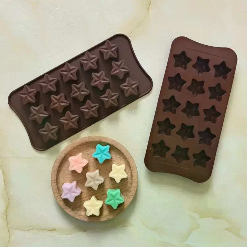 Five Point Star Silicone Mold Chocolate Jelly Christmas Candy Baking Tray