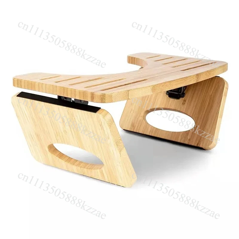 Collapsible Toilet Squat Stool Foldable Toilet Stool Bamboo Footstool Portable Step For Home Bathroom Bamboo Flip Potty Stool