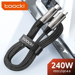 Toocki 240W Type C Cable to USB C PD3.1 Fast Charging Type C Cable for Redmi K50 Samsung Galaxy S22 USB C Data Wire for PC TV