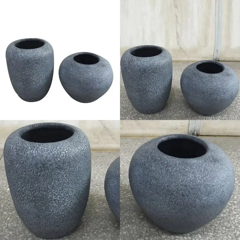 Small Fiberglass Flower Pot for Indoor Home Desktop Dried Flower Display Affordable Decorative Planter