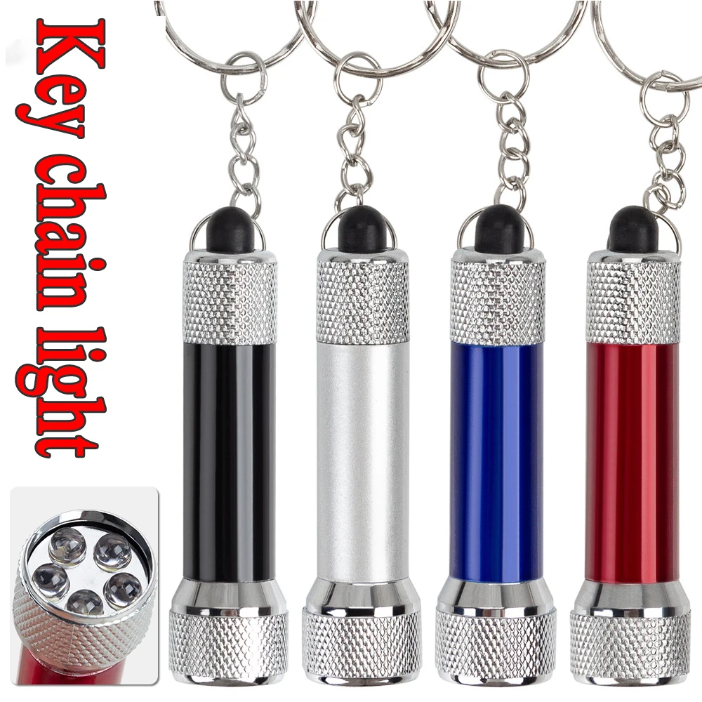 Keychain Light Mini LED Flashlight Super Bright Emergency Keychain Flashlight Pocket Small Torch Aluminum Alloy Key Chain Light