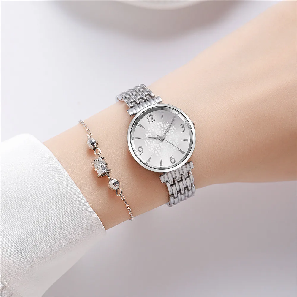 fashion simple women steel quartz dress watch