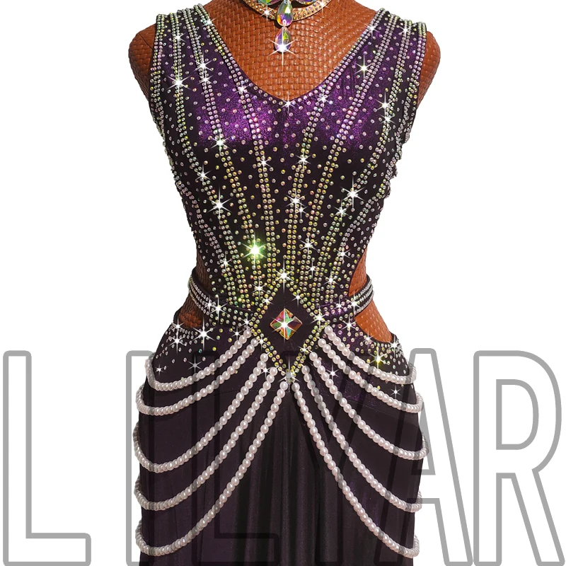 New Belly Dance Costume Competition Costume Skirt Performance Skirt Water Diamond Adult Customized Children's Purple Split