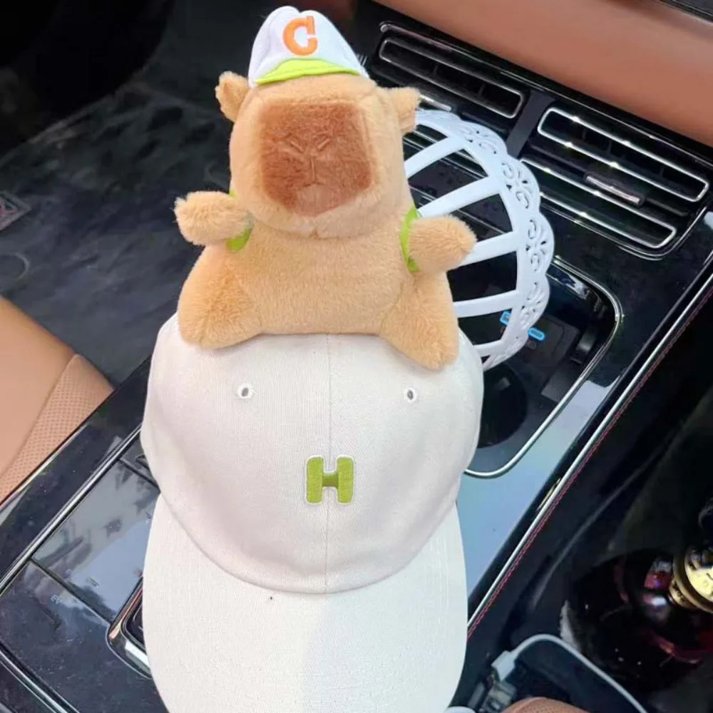 

Breathable Capybara Baseball Cap Embroidered Letters Cotton Children Peaked Cap Cartoon Adjustable Kids Sunscreen Hat