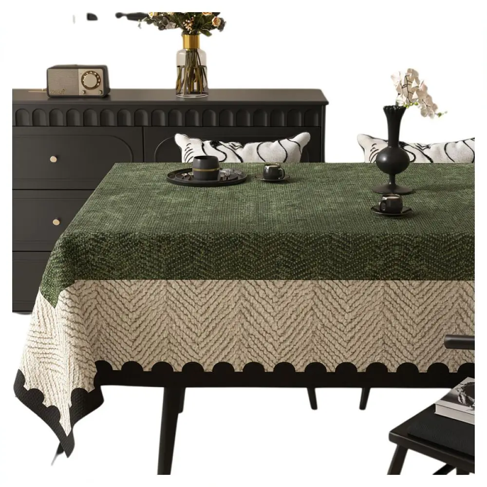 Decorative Vintage French Tablecloth Waterproof Oilproof Wipeable Table Cover Heat Resistant Minimalist Dining Furniture Pad