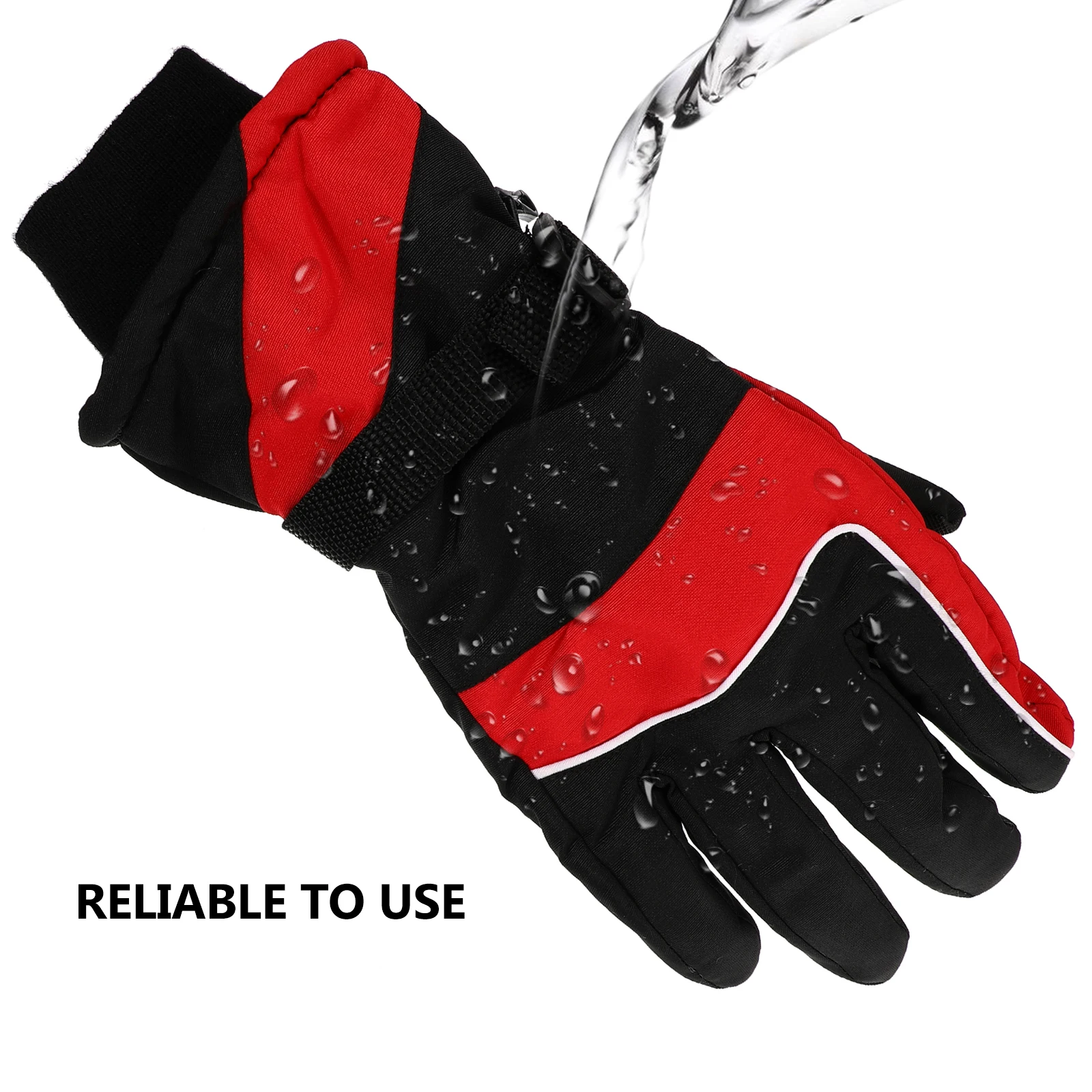 

Warm Waterproof Windproof Adjustable Wristband Anti-Loss Button Gloves Fine Wire Stitching Durable Outdoor Ski Cycling Riding