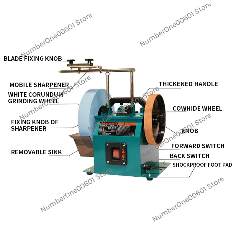 SCM8101 Knife Sharpener Kitchen Scissors Water-Cooled Polisher Low-Speed Electric Knife Polishing Machine 95r/min