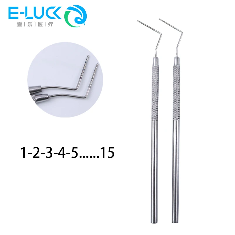 1pc Dental Periodontal Probe Stainless Steel Explorer Probe Dentist Teeth Clean Hygiene Instruments Teeth Cleaning Tool