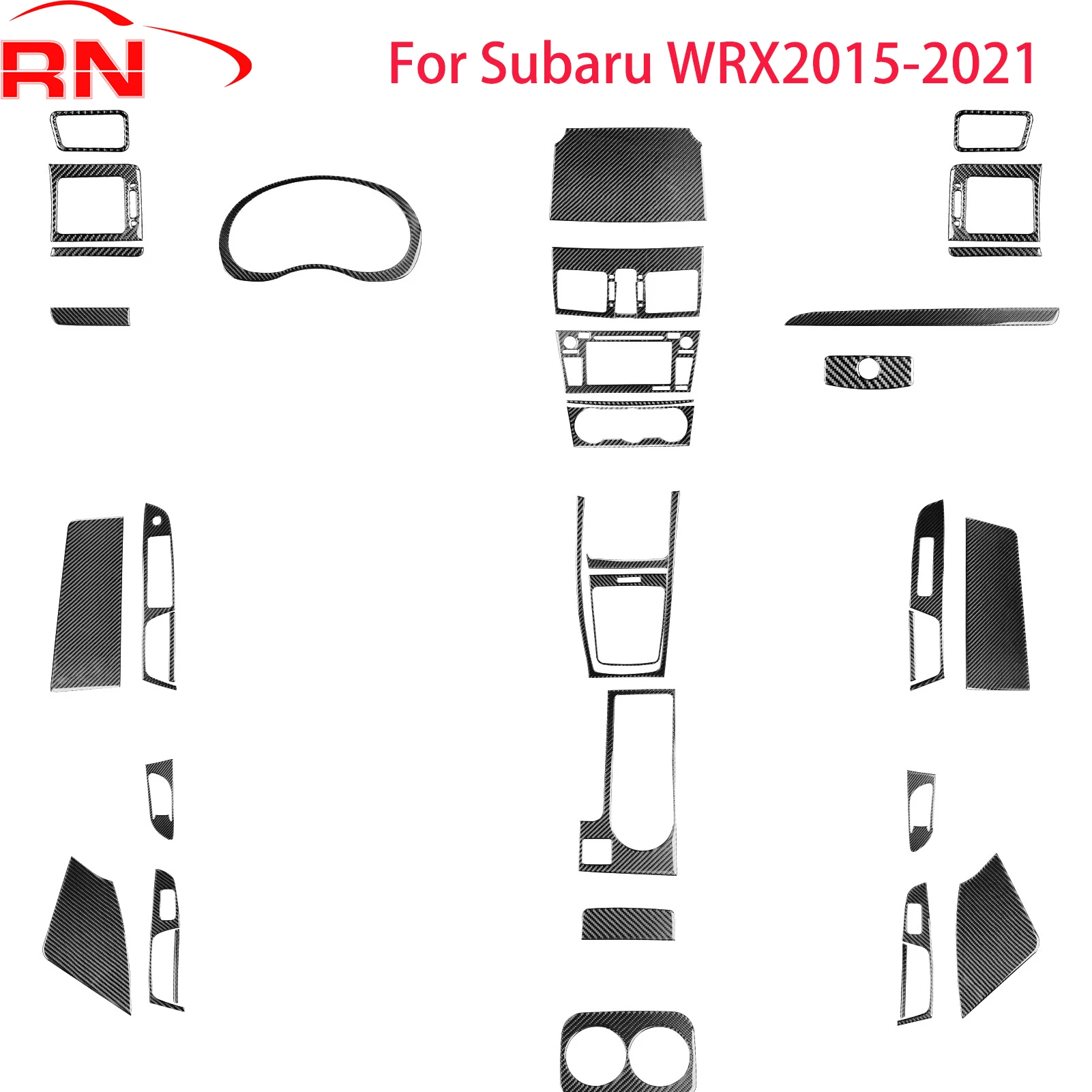 For Subaru WRX 2015 2016 2017 2018 2019 2020 2021 Refit Car Carbon Fiber Interior Decorative Accessories Various Parts Stickers