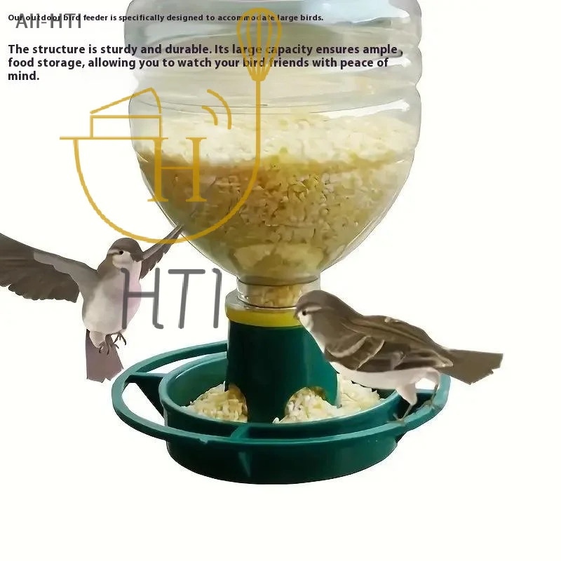 2/1PCS For Parrot Pigeon Pet Indoor Bottle Mouth Docking Feeding Suppli Outdoor Bird Feeder Automatic Hanging Plastic Feed Bowl