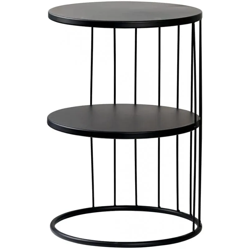 EURASIA Tent-round side table with 2 shelves, combining elegant design, functionality and durability, ø 36x52 cm