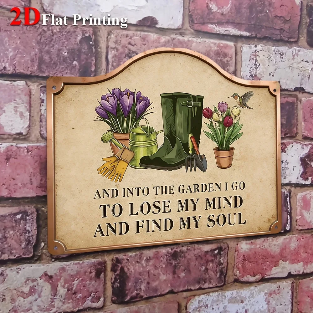 1pc, 2D Flat, Signs Metal Sheet Painting 