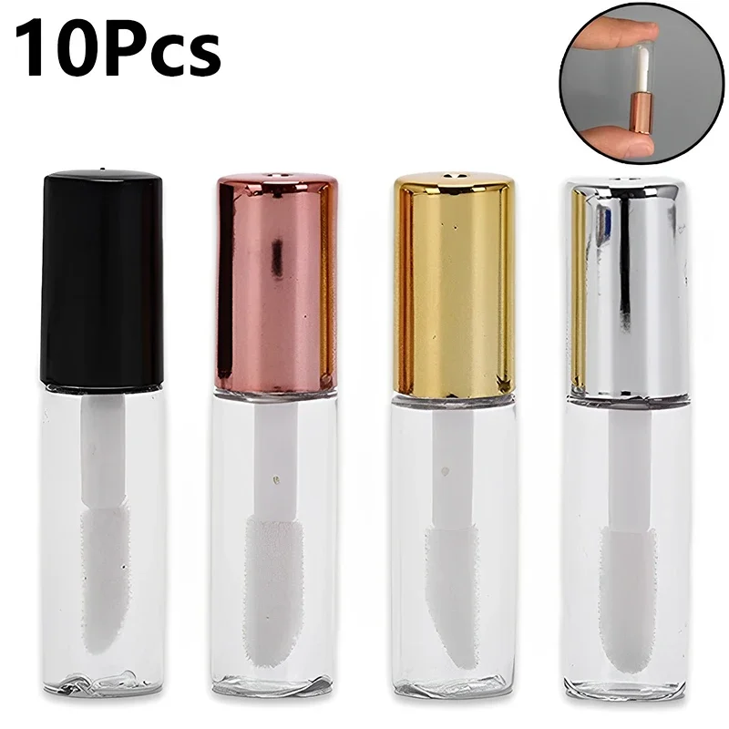 

10Pcs 1.2ml Plastic Clear Lip Balm Tubes Portable Empty Mini Lip Gloss Bottles Refillable Lipstick Containers Travel Accessories