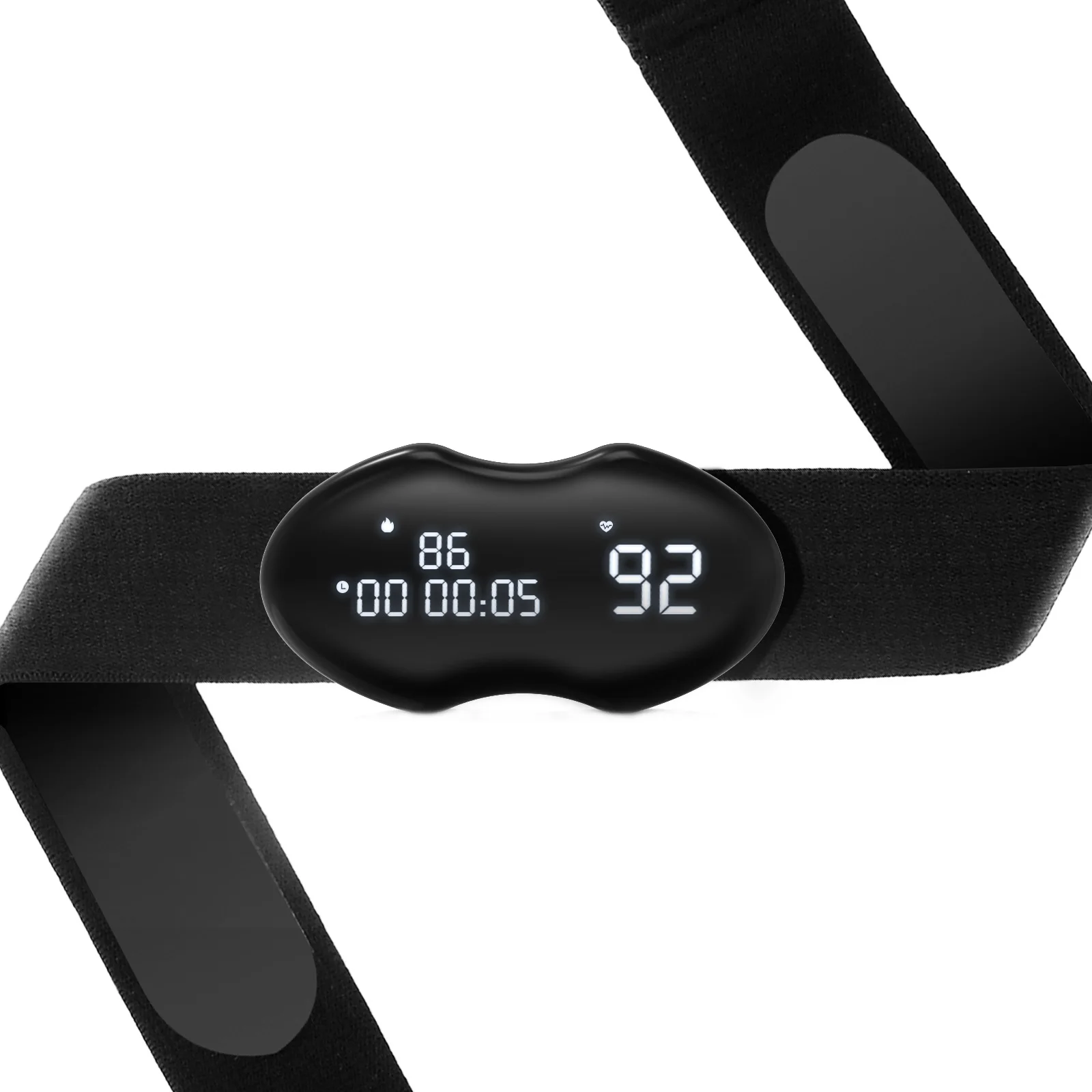 Pasek na klatkę piersiową FITCENT z monitorem tętna i wyświetlaczem HR ANT+ Bluetooth Dual HRM do zegarków Zwift Strava Polar Garmin