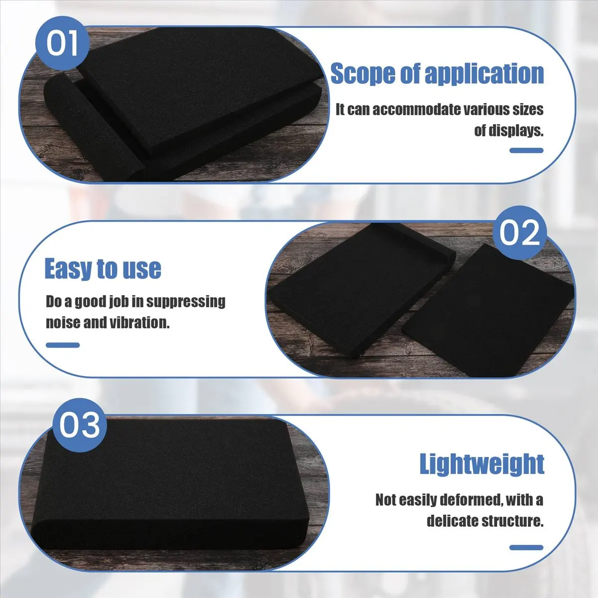 Saleout@ Speaker Pads, Isolation Pads,High Density Studio Monitor Foam, Studio Monitor Stand Pads, Speaker Base,28X19X4cm