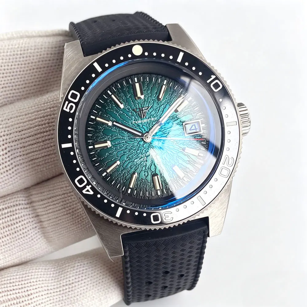 Tandorio 62MAS Miyota 8215 PT5000 Automatic Watch For Men 200M Waterproof Diving Mechanical Watches AR Sapphire Glass Luminous