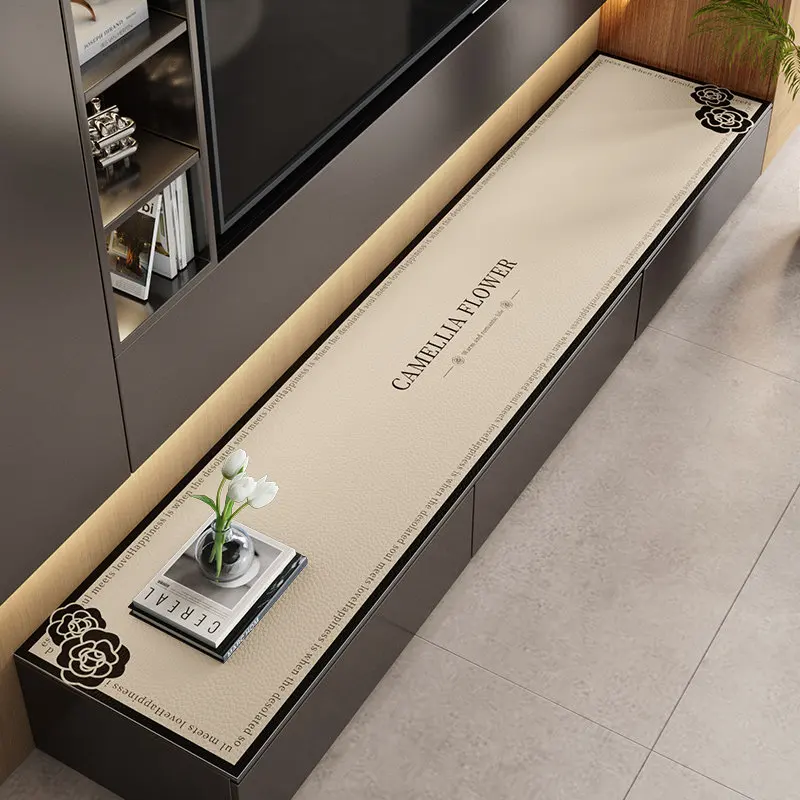 VIKAMA Waterproof Oil-proof Desk Mat Leather Washable Anti-slip for TV Stand Sideboard Cabinet