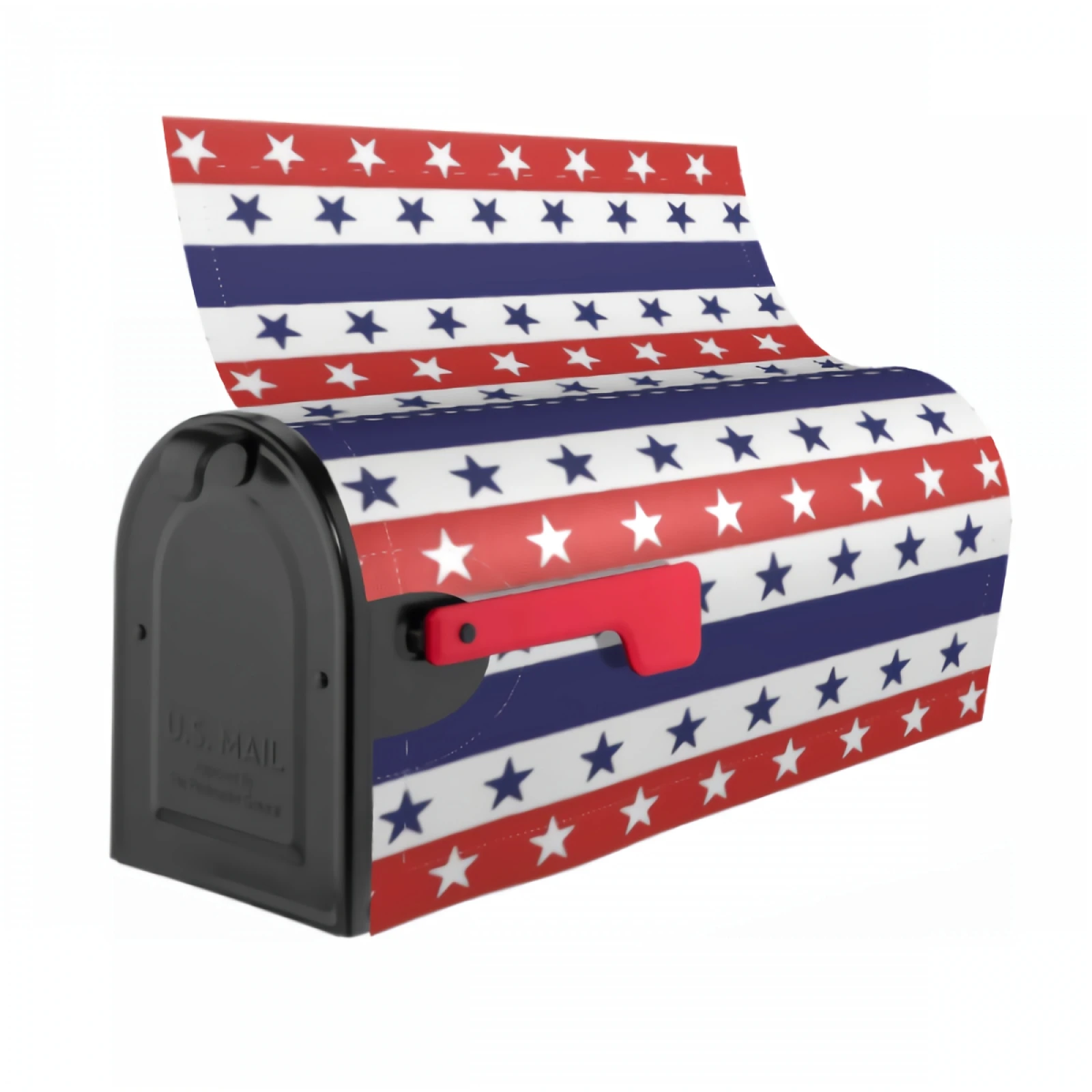 4th Of July Magnetic Mailbox Covers 21x18 Inch Stars And Stripes Mailbox Wraps Post Letter Box Covers for Garden Yard Home Decor