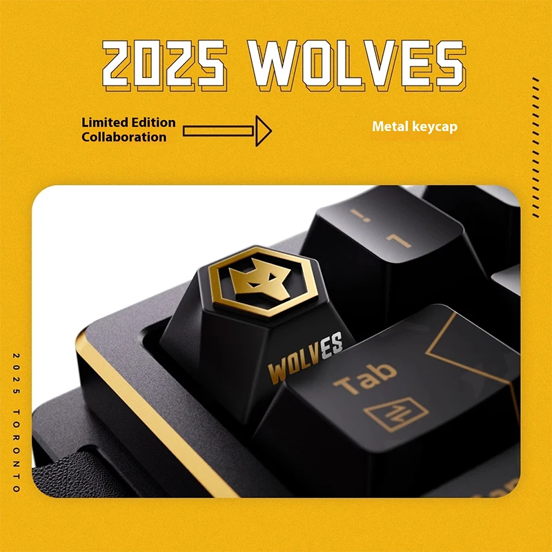 Atk wolf equipe conjunta metal keycaps esc keycaps personalização acessórios de jogo para pc keycap presentes personalizado esc keycap