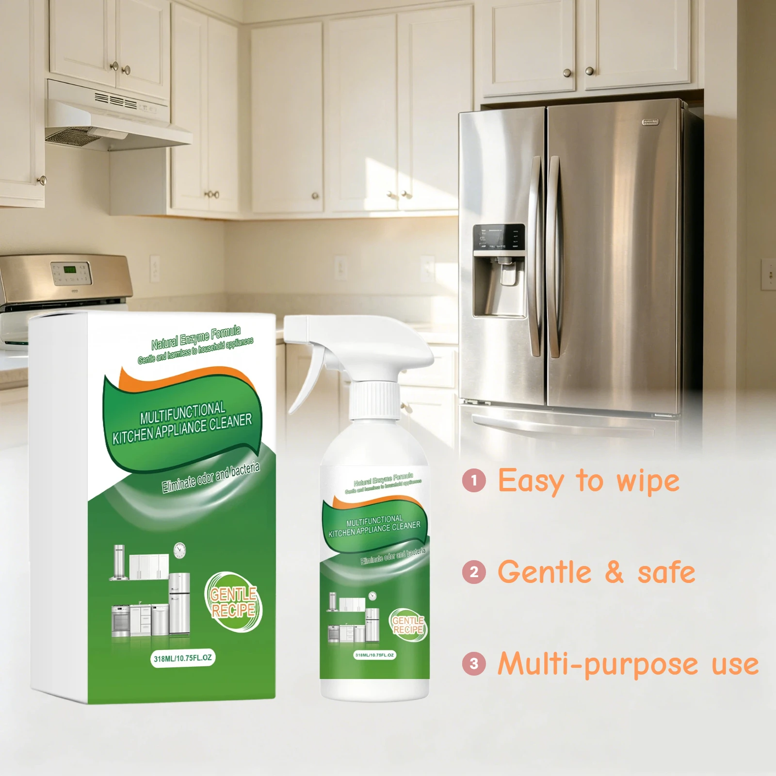 Kitchen Appliance Cleaner Dirt Stain Remover For Oven Stove Dissolve Oil Reduce Odor Multi-Purpose Degreaser Kitchen Foam Spray