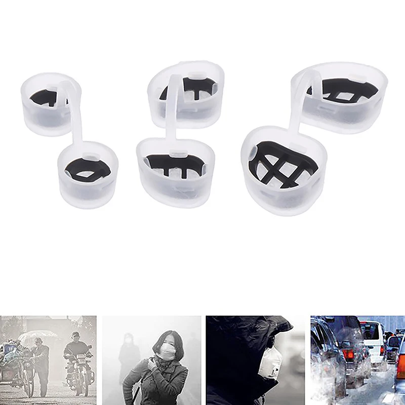 1Set Round Shape Comfortable Nose Invisible Nasal Filters Anti Air Pollution Pollen Allergy Mask Removable Nose Dust Filter