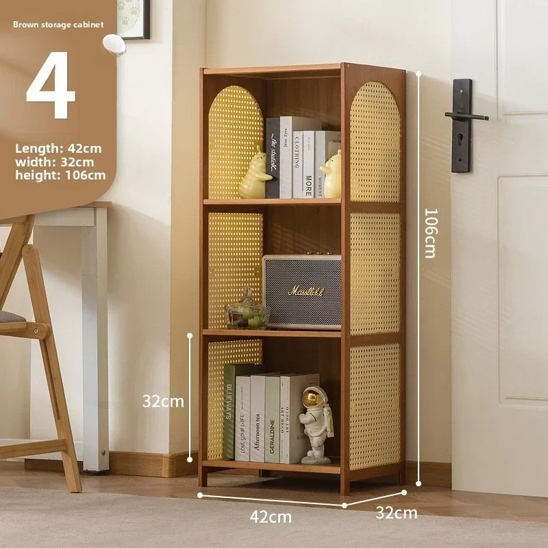 Exquisite Multi-functional Household Shelf Multi-layer Storage Shelf Simple Shelf Storage Shelf Nanzhu Bookshelf