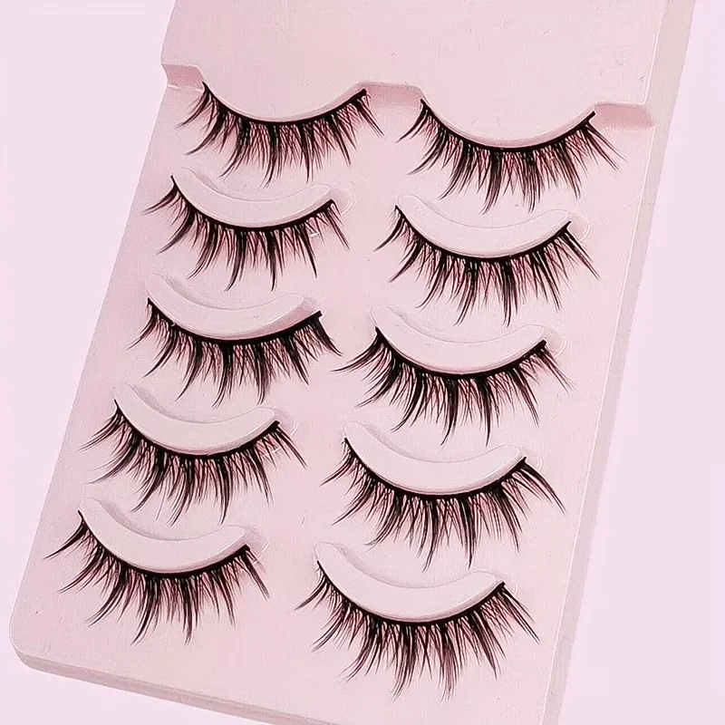 5 Pairs Manga Anime False Eyel - Eyelash Extension Japanese Style 评论和价格