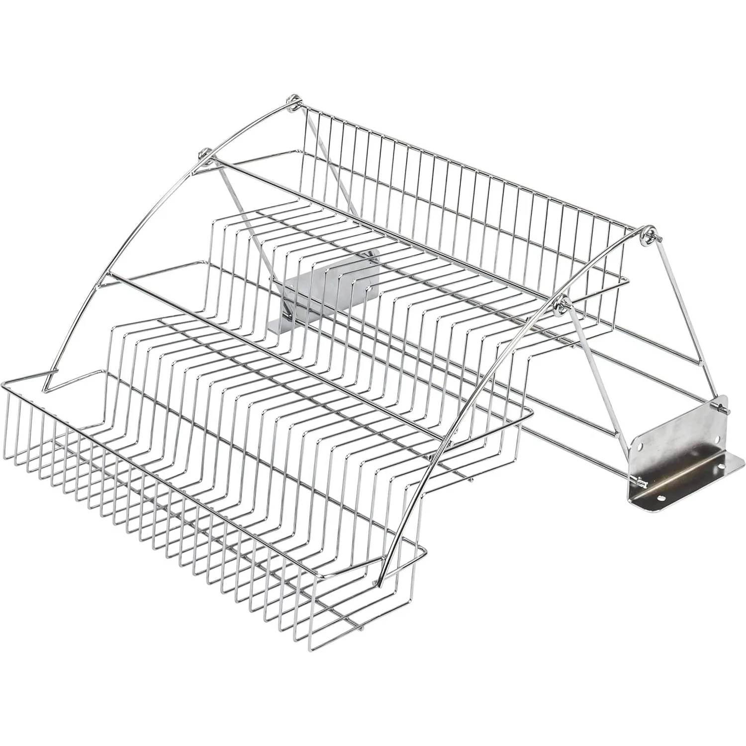 

3-Tier Pull Down Spice Rack - Chrome-Finished Steel Retractable Organizer for Spice Bottles & Seasoning Jars - Easy to Install,