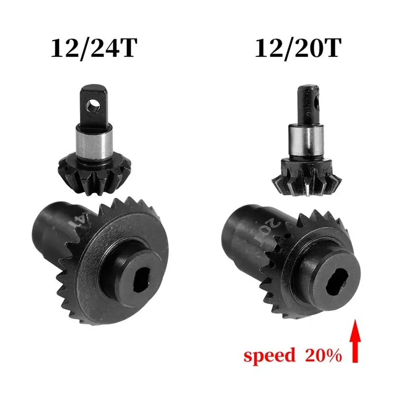 AS96-RC Car Upgrade Steel Alloy Overdrive Helical Axle Gear Set Kit For 1/24 RC Crawler FMS FCX24 FCX18 RC Car Upgrade Parts 12T