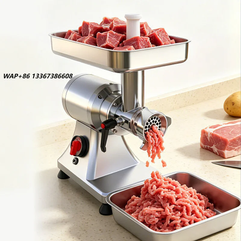 Hot Sale Commercial Meat Mincer Small Stainless Steel Electric Meat Restaurant Sausage Stuffer Maker Grinder Cutting Machine