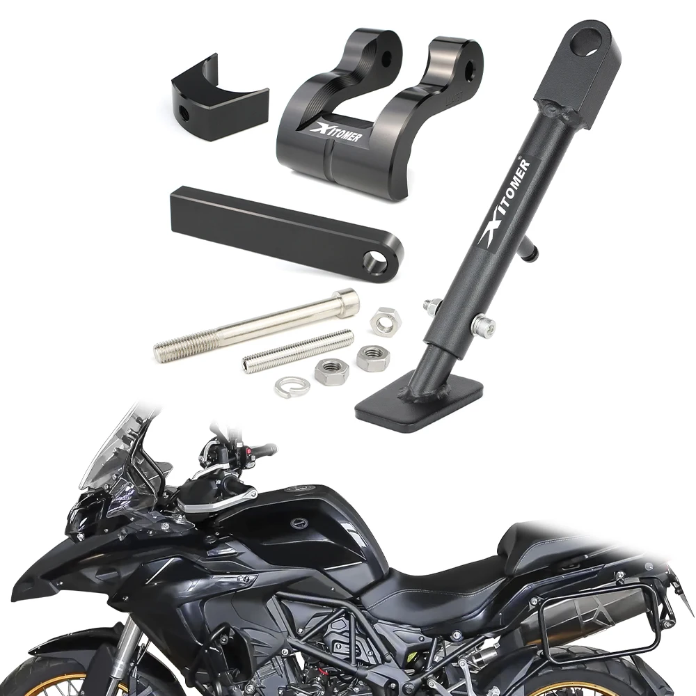 

Fit For BENELLI TRK 502 X 2018 2019 2020 2021 2022 2023 2024 Motorcycle Adjustable Kickstand Side Stand & Rear Lowering Links