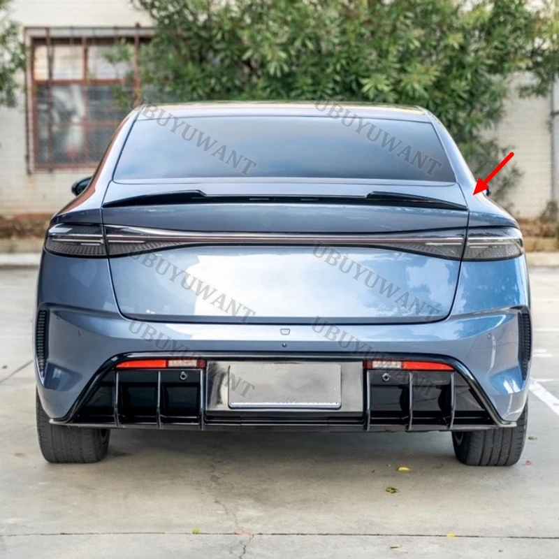 For BYD Seal EV DM-i Black Carbon Wholesale ABS Rear Trunk Lid Car Spoiler Ducktail Lip Wings 2022 2023 2024 2025