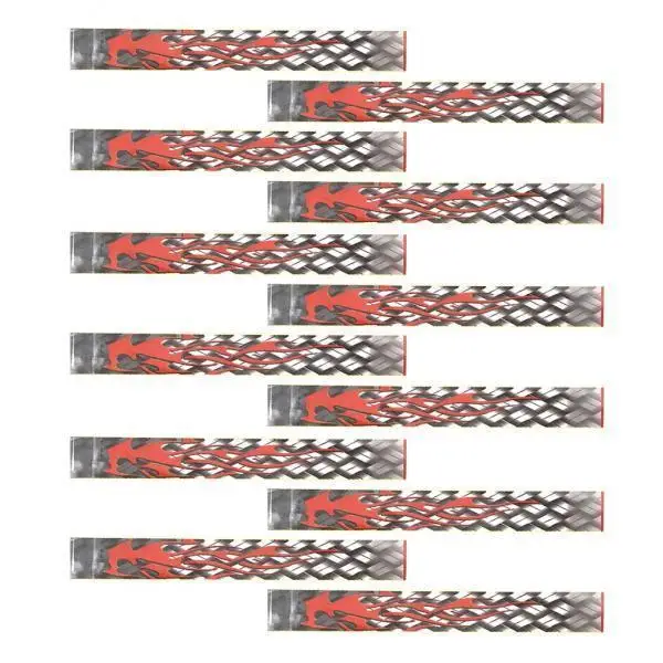 2x12 Pieces Durable Archery Arrow Stickers Wraps Grid and Red