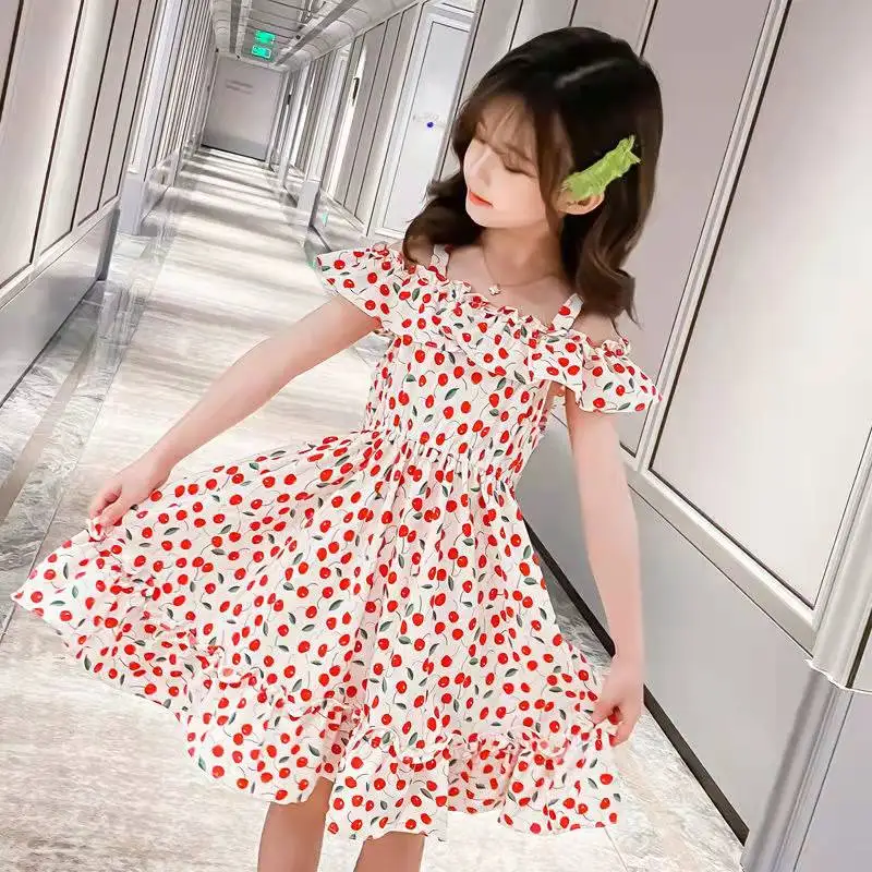 Fashion Summer 2022 Girls Cute Dress Party Kids School Dresses Costumes Children Princess Clothes Teen Vestidos 4 6 8 10 12 Year