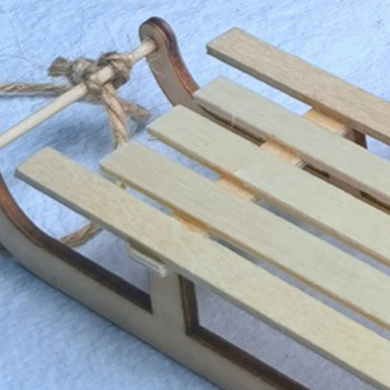 5 قطعة ديكور عيد الميلاد ديكور المنزل ديكور الخشب زلاجات خشبية صغيرة زينة عيد الميلاد الخشبية