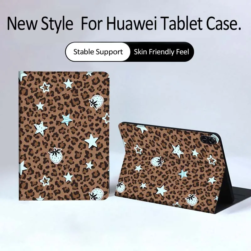 

Leopard Print Bow Pattern Tablet Case For Huawei MatePad Pro Air 12 X Honor Pad 8 V8 9 13 GT GT2 3 12.6 13.3 Inch